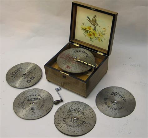 metal music box disc|antique cylinder music box.